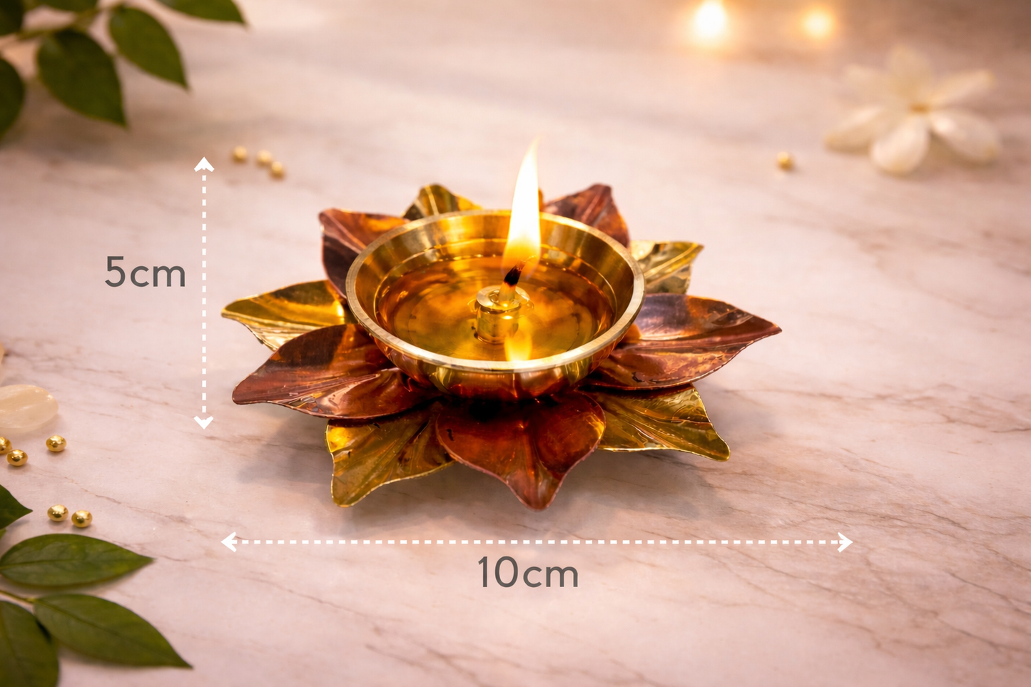Brass Copper Lotus Diya