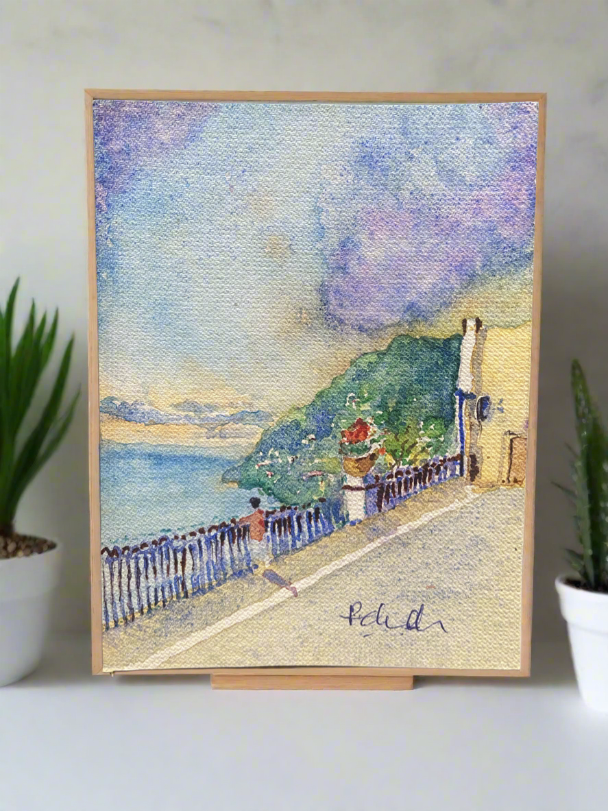 Bridge- Watercolour Handpainted Landscape