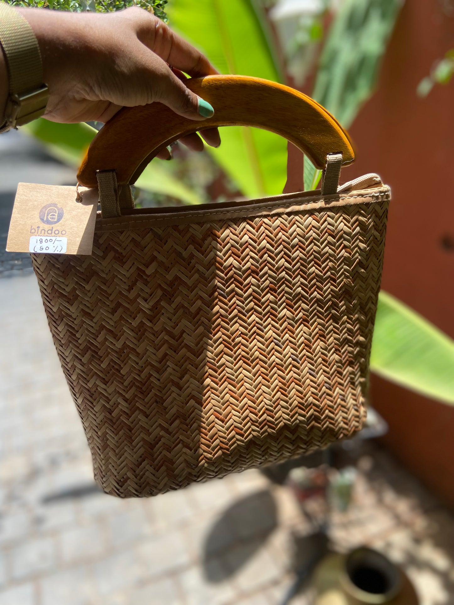 Cane shital pati Handbag (Large)