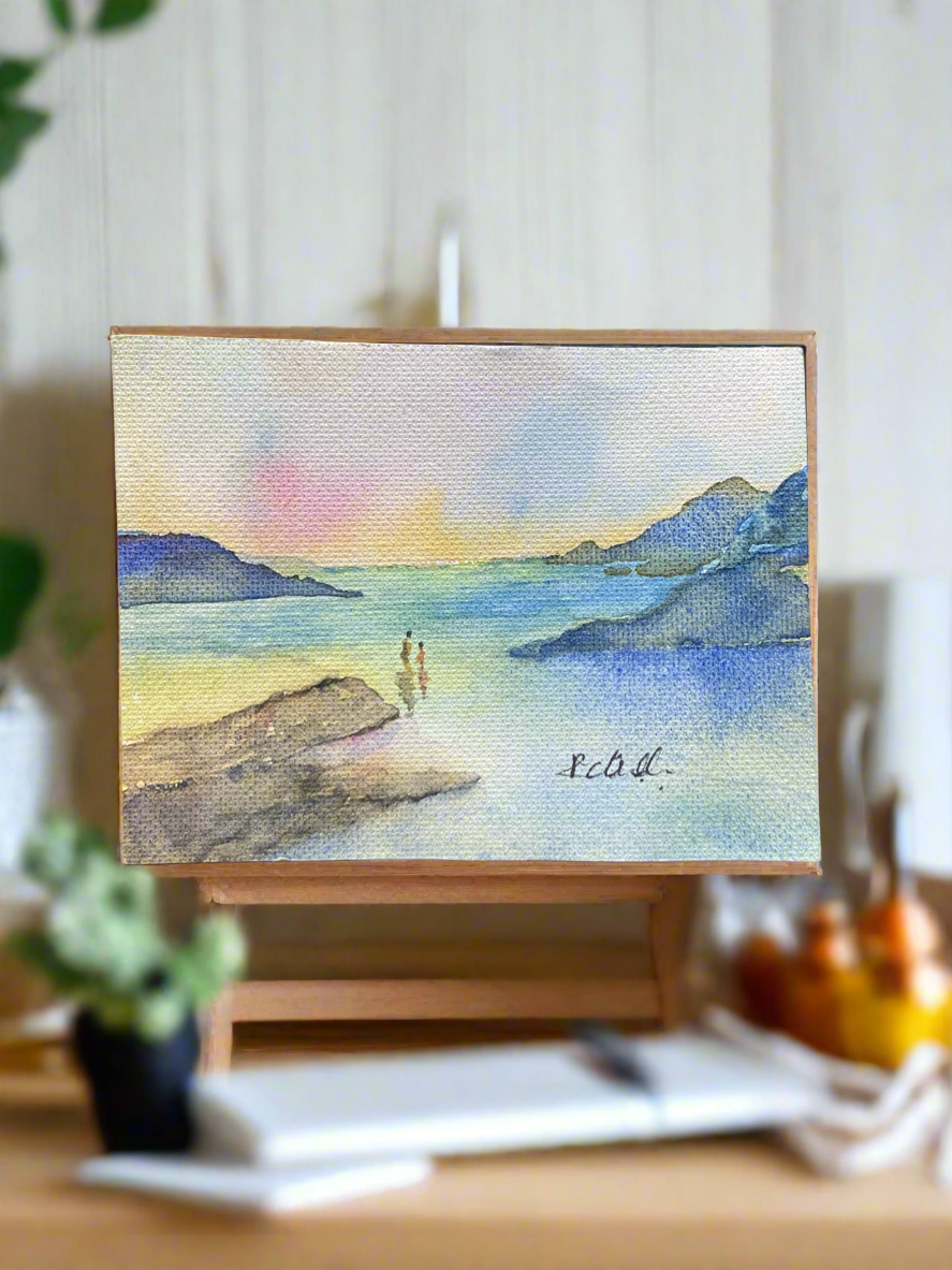 Sea - Watercolour Handpainted Landscape