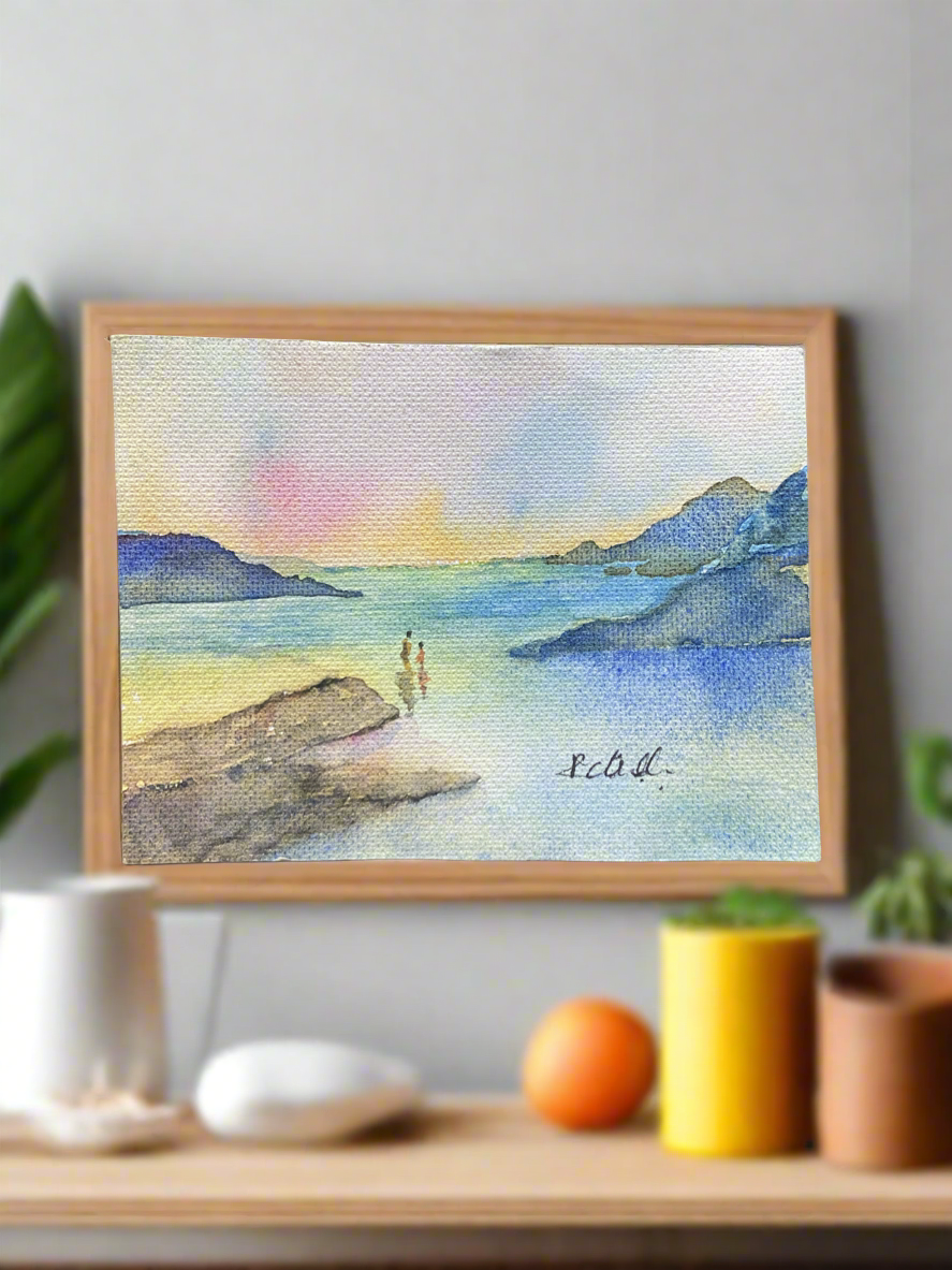 Sea - Watercolour Handpainted Landscape