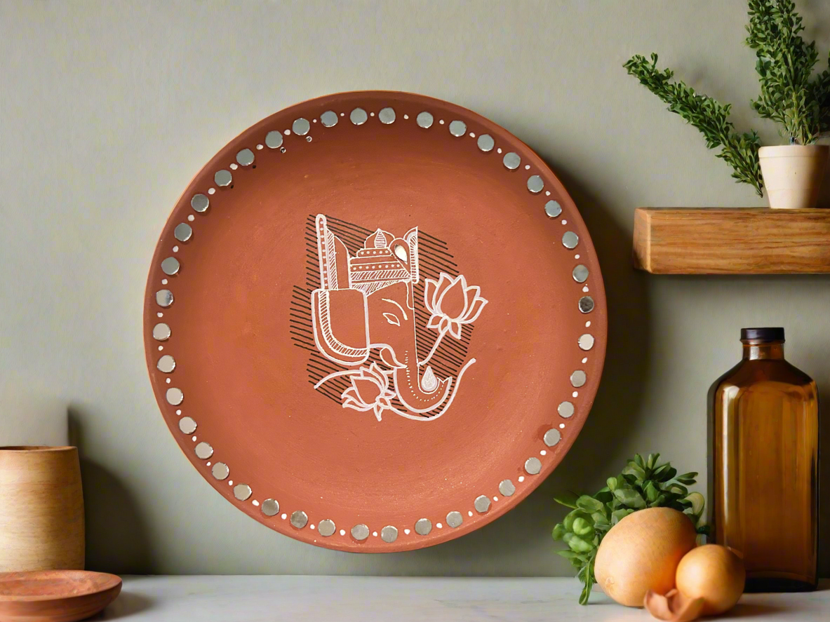 Handpainted Terracotta wall Plate