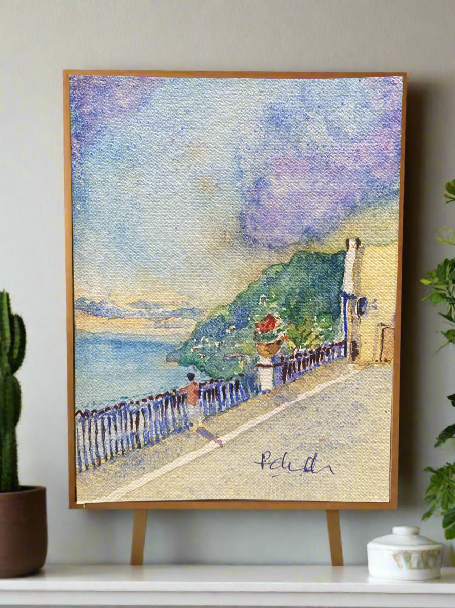 Bridge- Watercolour Handpainted Landscape