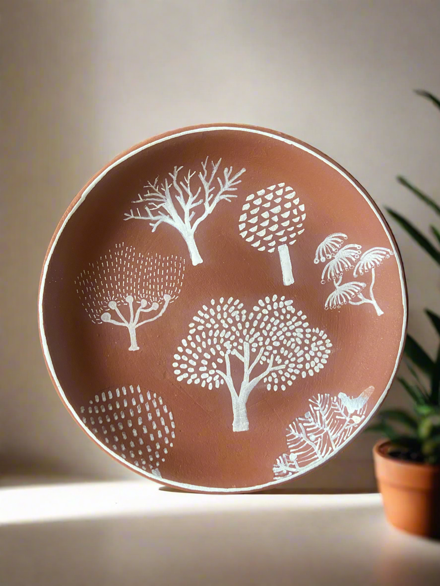Terracotta Hand Painted Wall Plate