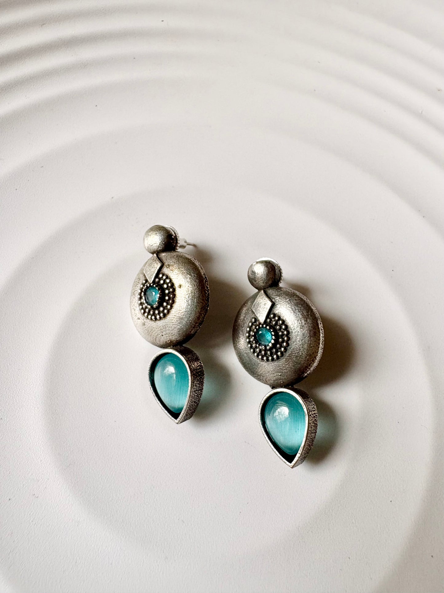 Antique Stone Circle Studs