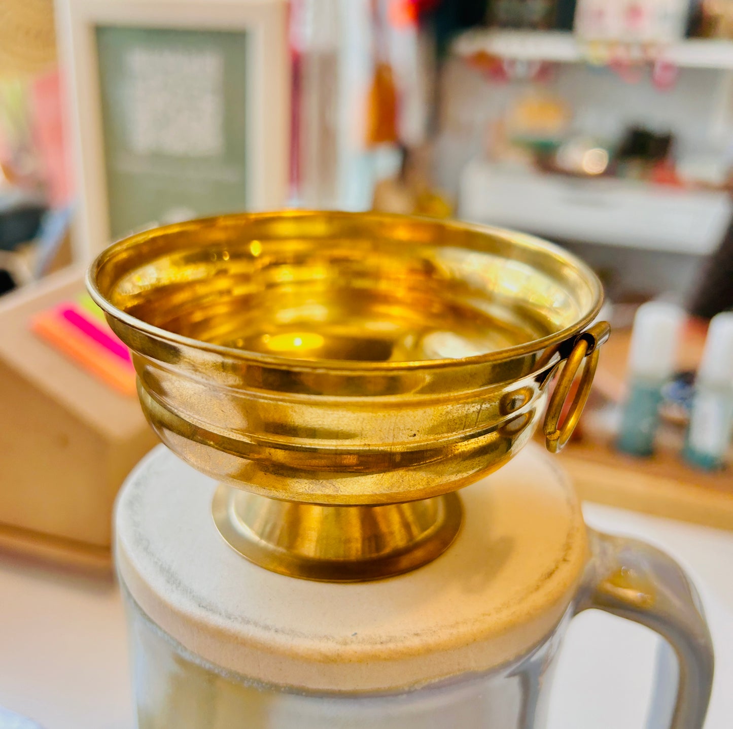 Brass Bowl (Ghangal) with Handle Miniature