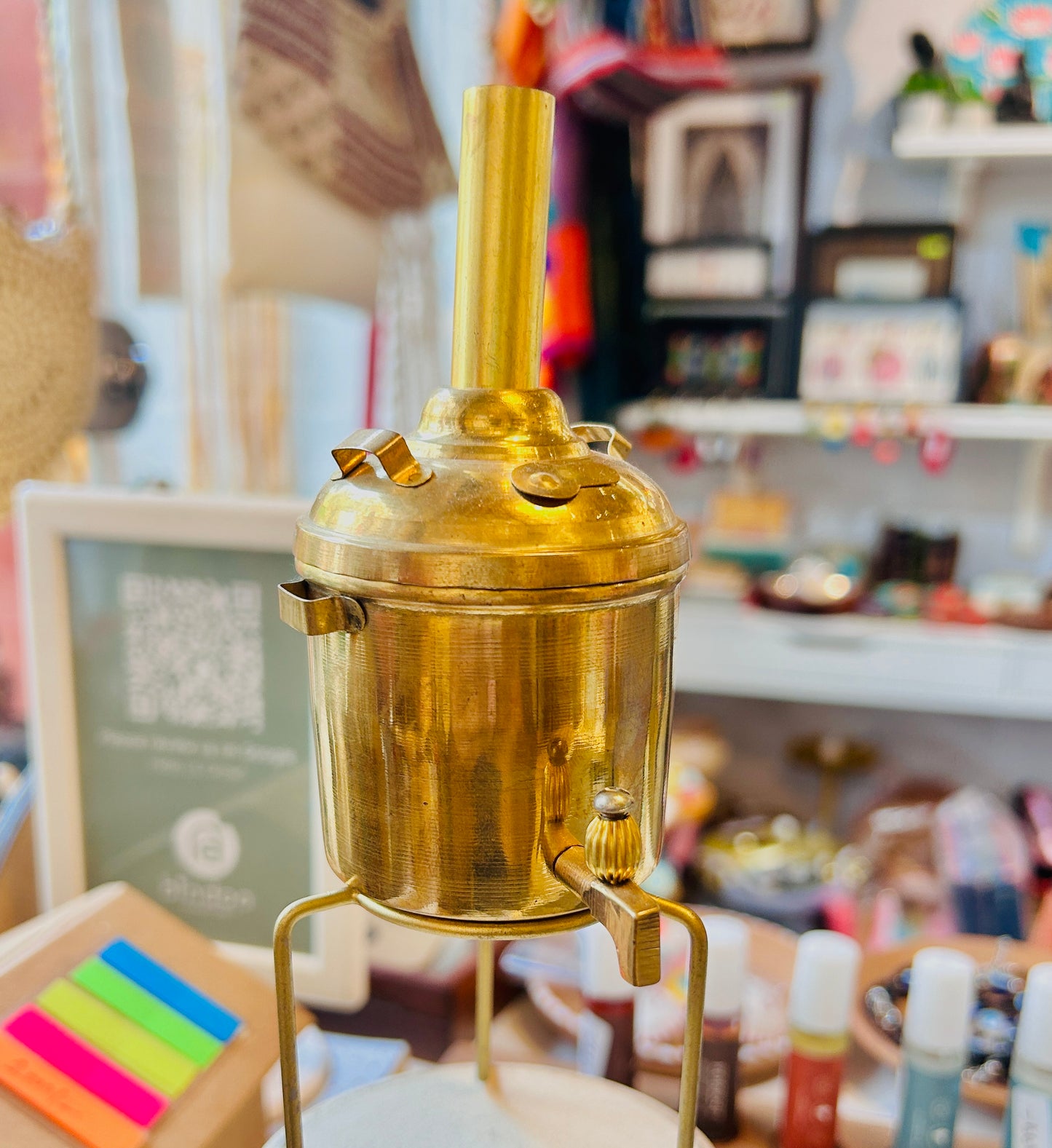 Brass Water Heater (Bumba with Stand) Miniature