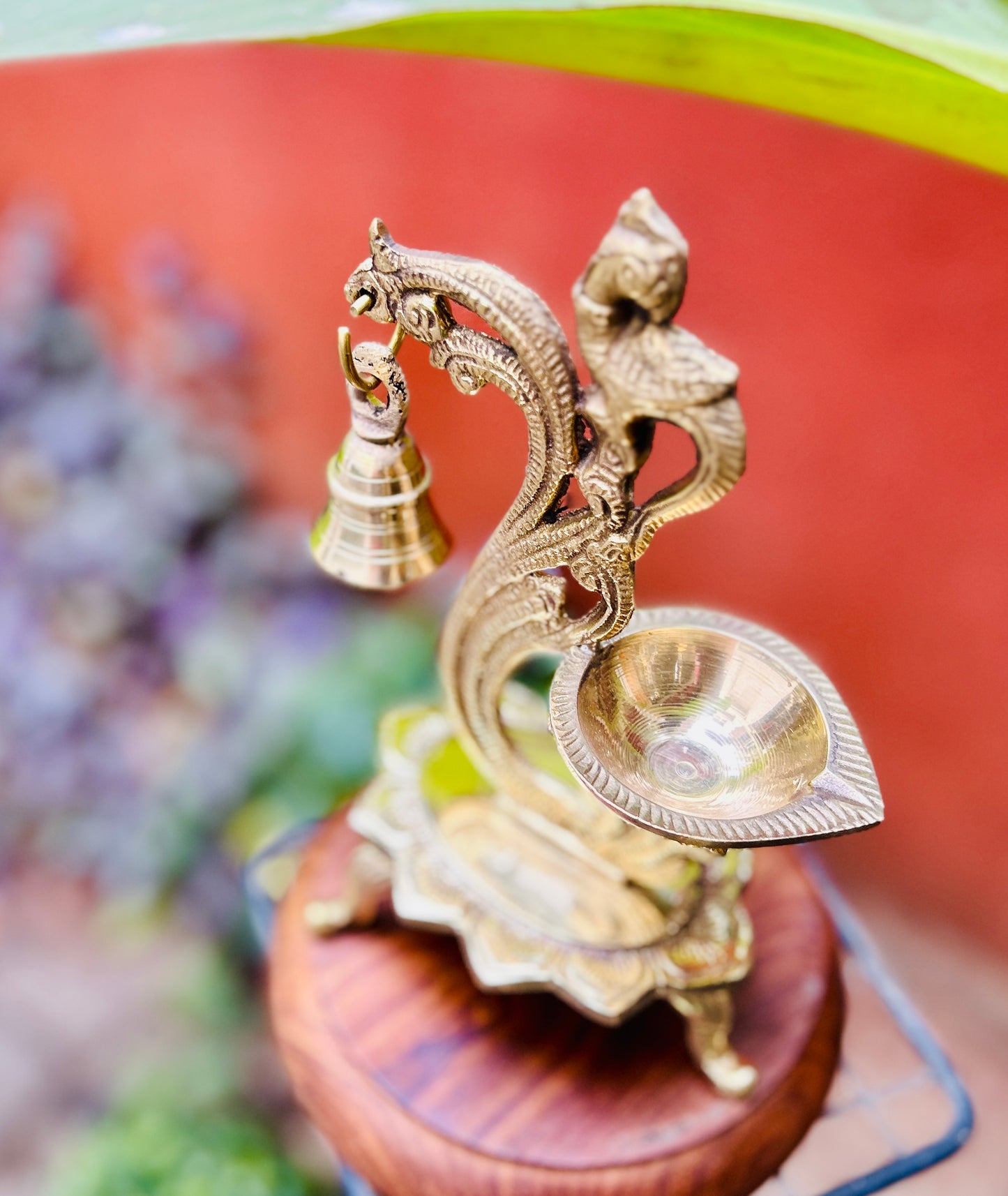 Brass Peacock Traditional Diya (Samai)