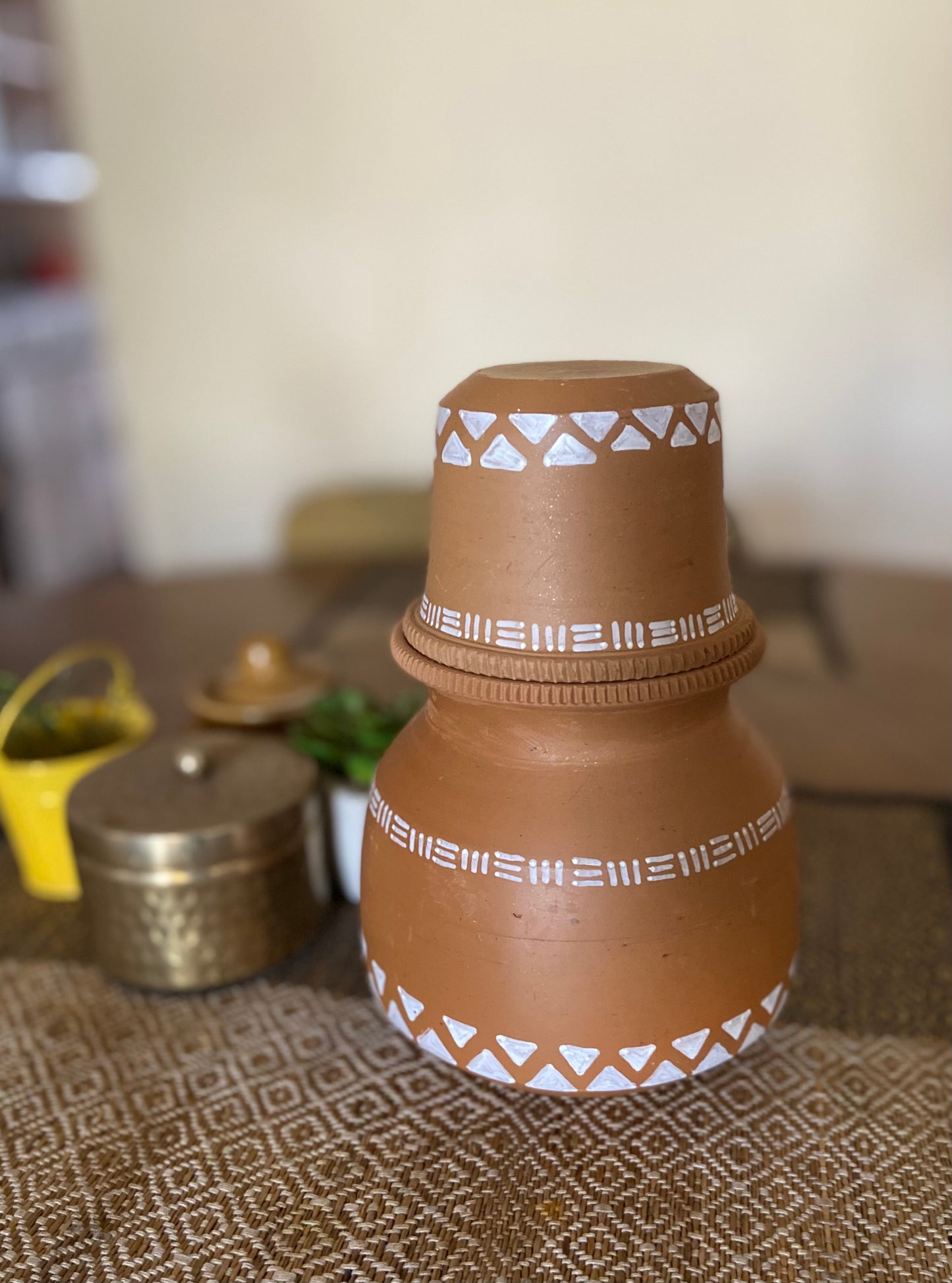 Terracotta Water Pot (750ml 1 set of Tambya & Pela)