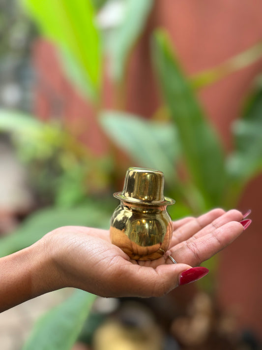 Miniature Pitali Tambya Bhanda (Brass Water Pot)