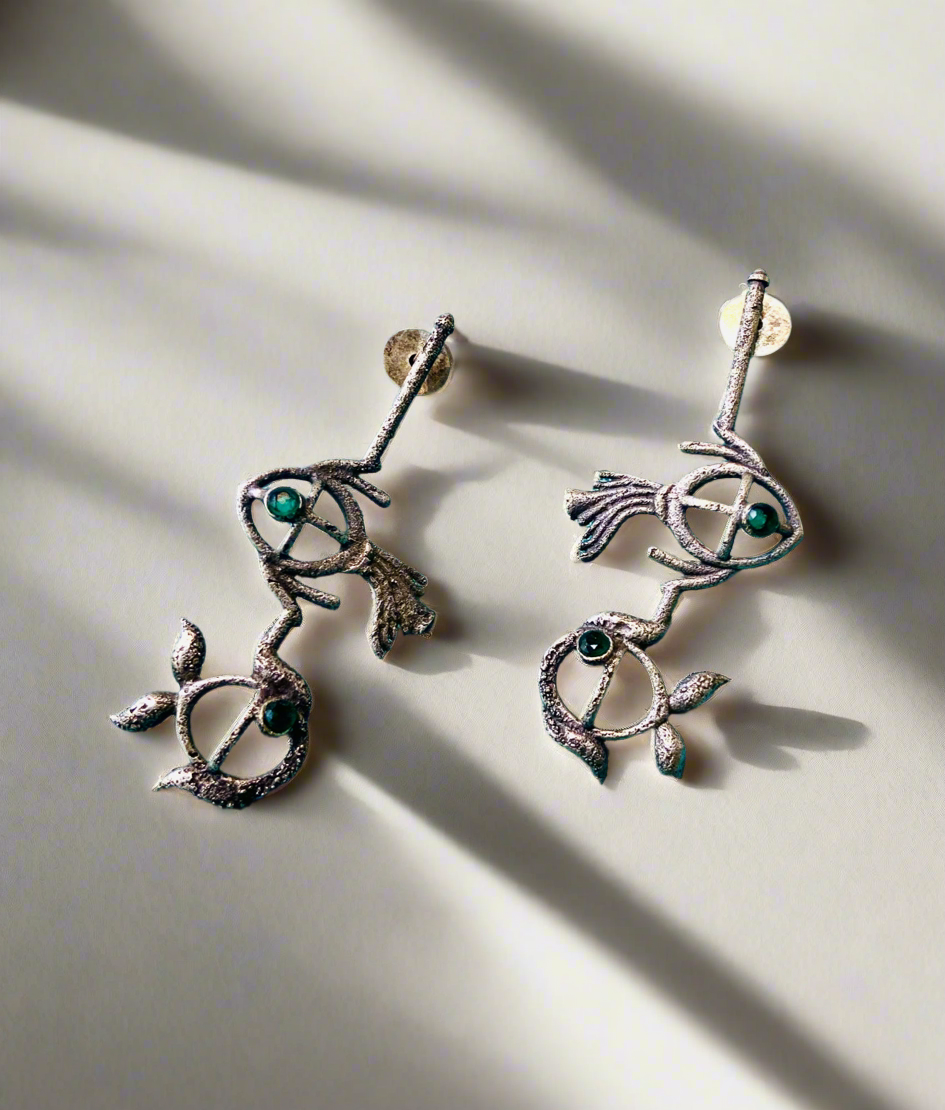 Silver Plated Fish Earrings