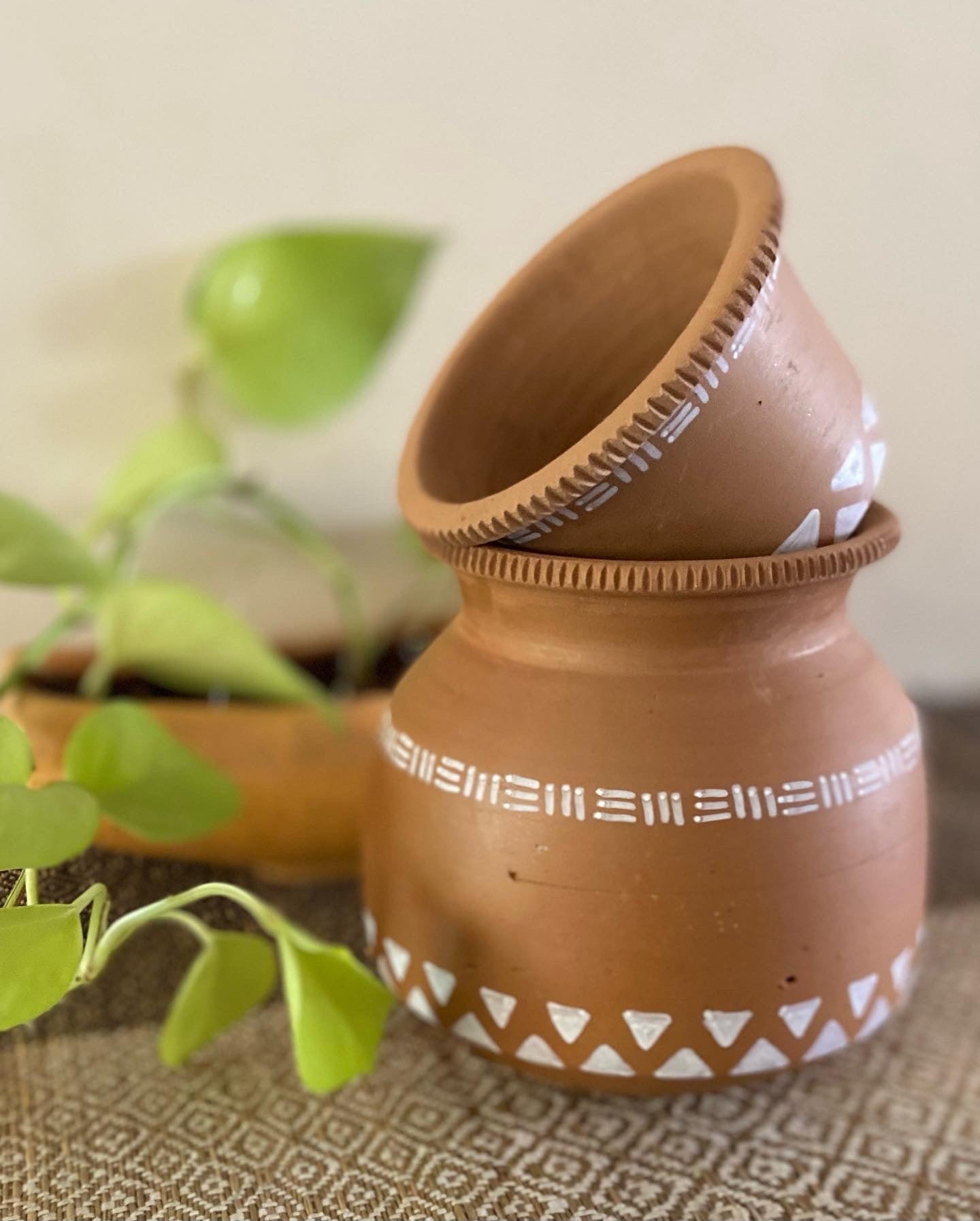 Terracotta Water Pot (750ml 1 set of Tambya & Pela)