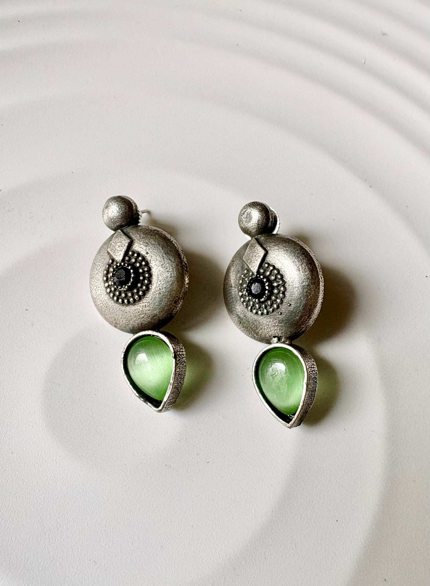 Antique Stone Circle Studs