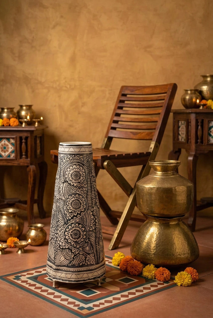 Handcrafted Leather Lamp