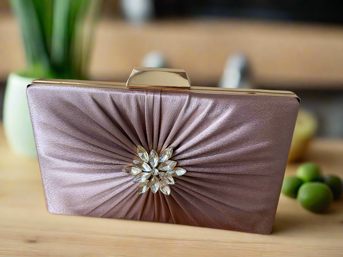 Pink Satin Elegant Clutch