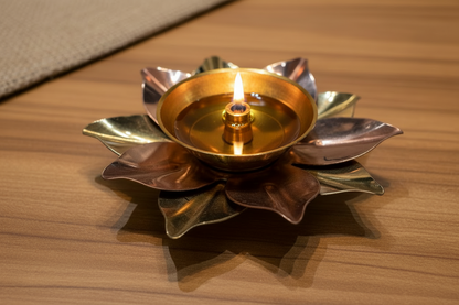 Brass Copper Lotus Diya