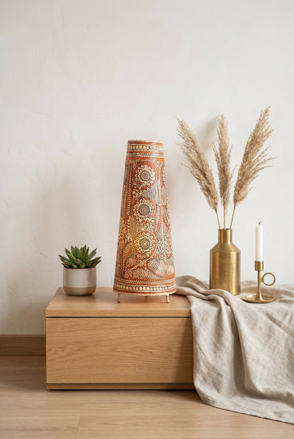 Handcrafted Leather Lamp