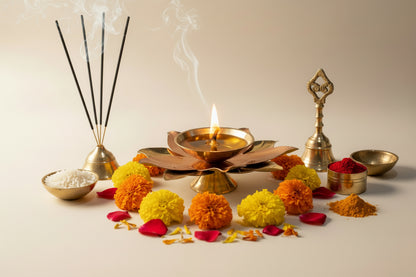 Brass Copper Lotus Diya