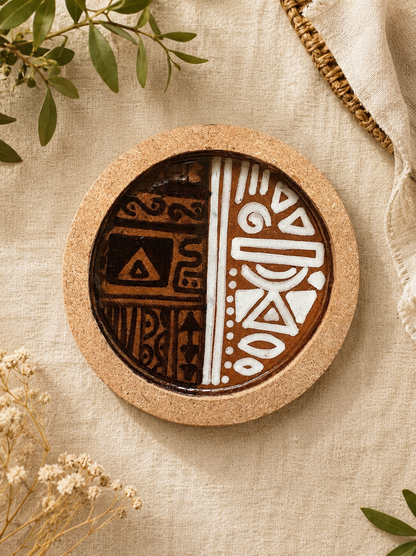 Handpainted Tea coster set of 2