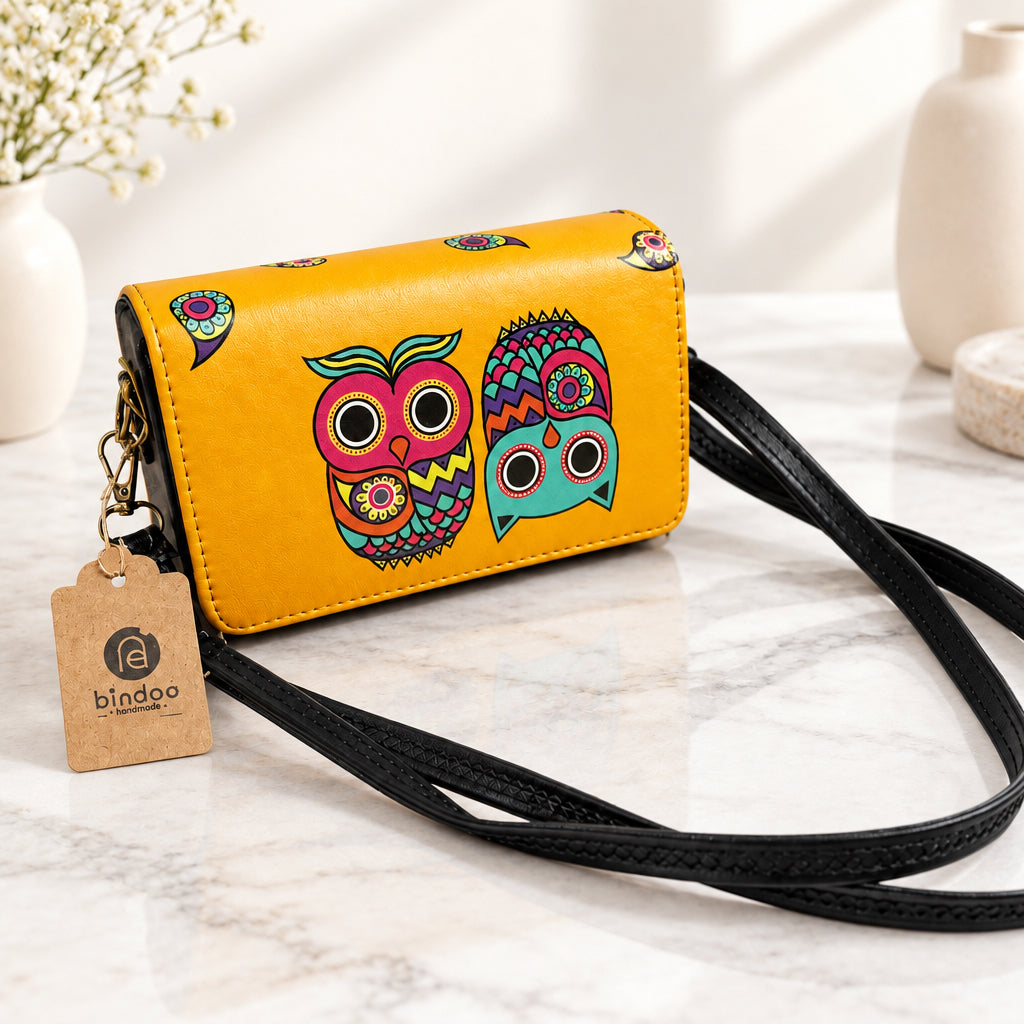 Mango yellow Owl sling bag