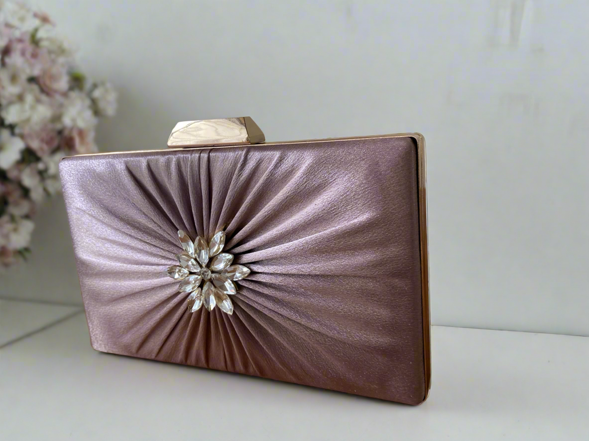 Pink Satin Elegant Clutch