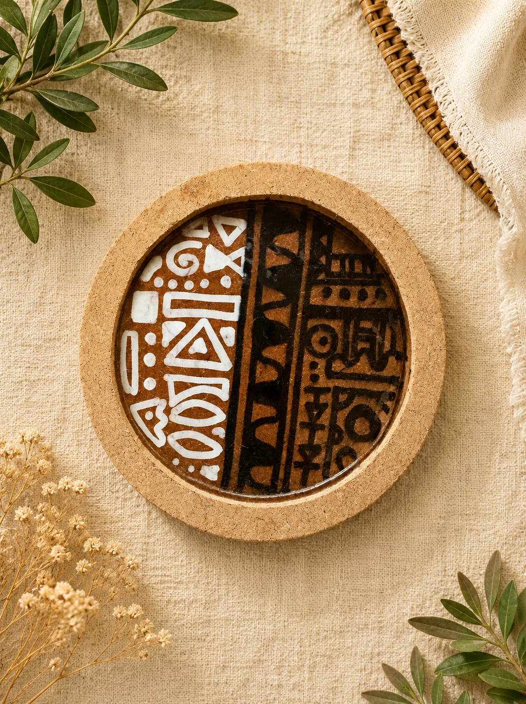 Handpainted Tea coster set of 2