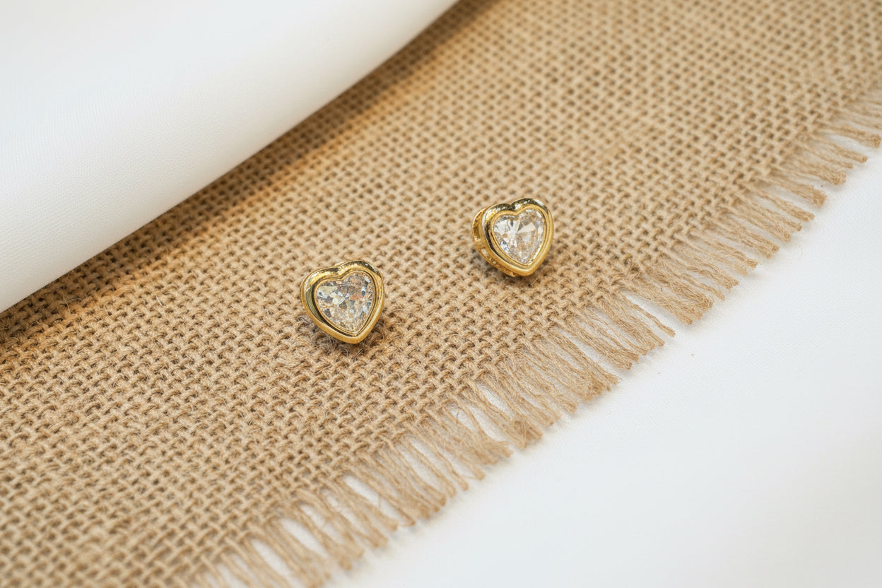 Heart Crystal Earrings