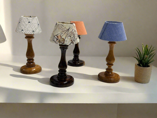 Handcrafted Mini Woden Paper Lamp