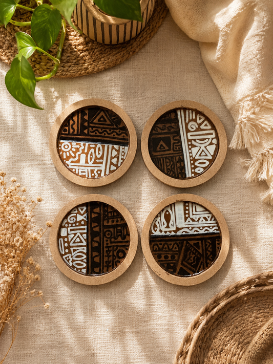 Handpainted Tea coster set
