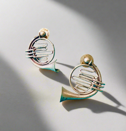 Vintage French Horn Earrings