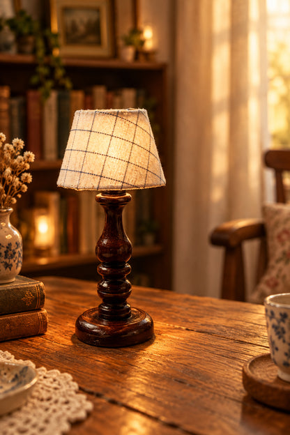 Handcrafted Mini Wooden Paper Lamp