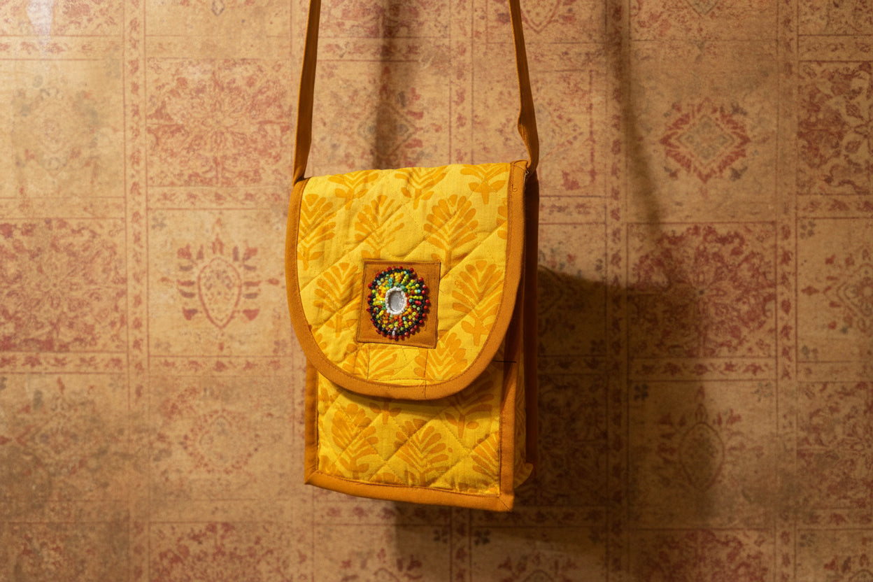 Handloom Mobile sling bags