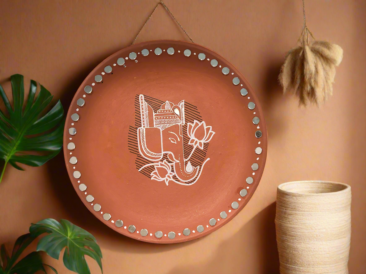 Handpainted Terracotta wall Plate