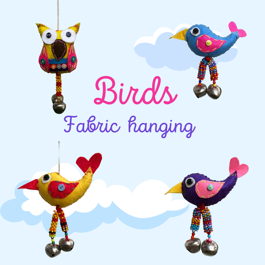 Cotton Soft Toys (Colorful Birds) - Washable