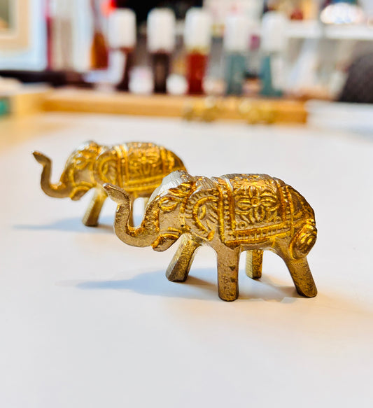 Brass Elephant (Set of 2) - Medium