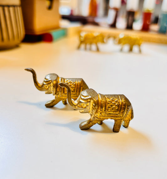 Brass Elephant (Set of 2) - Small
