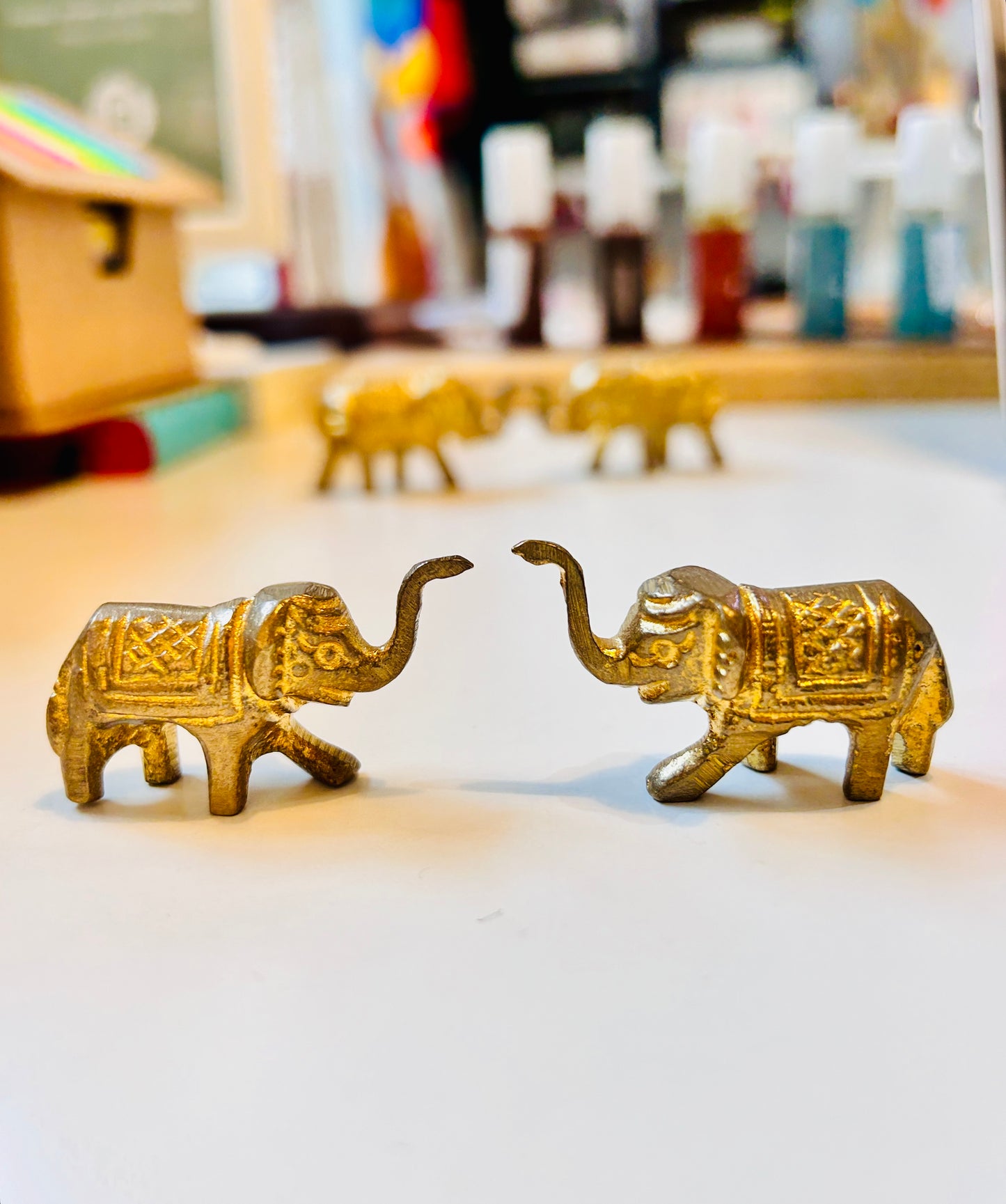 Brass Elephant (Set of 2) - Small