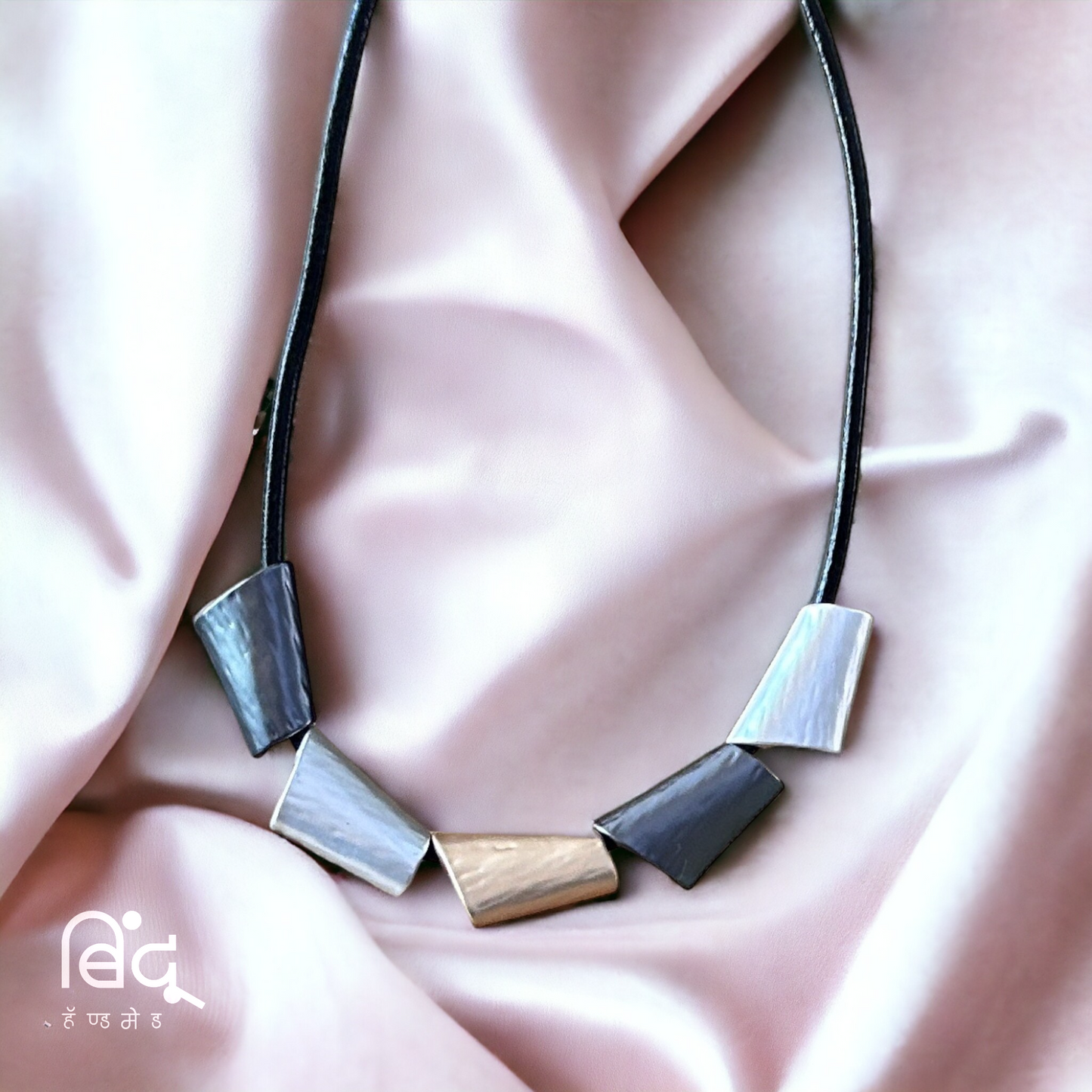 Necklace - Combination of Silver, Copper & Rose Gold Polished - 1 Unit