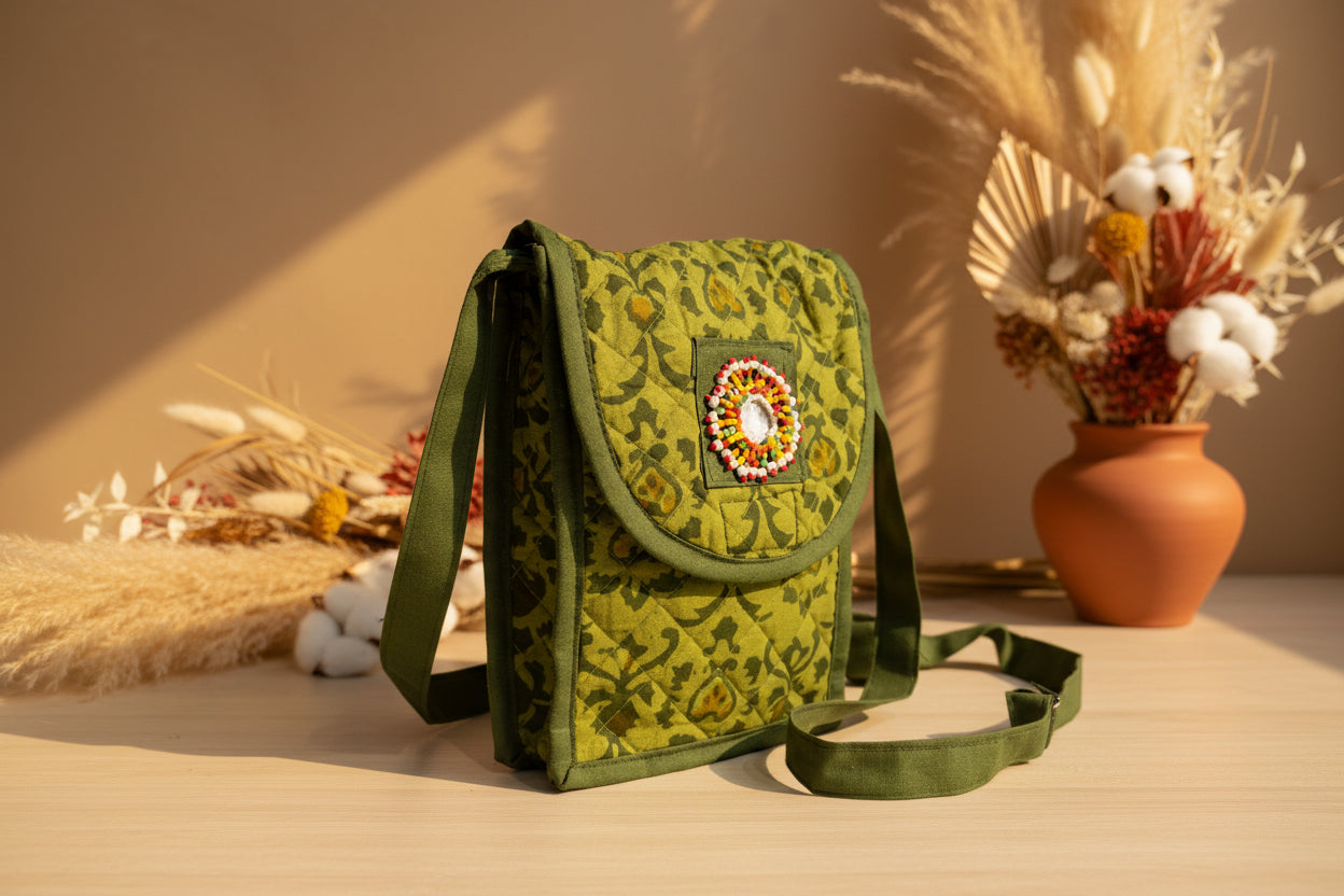 Handloom Mobile sling bags